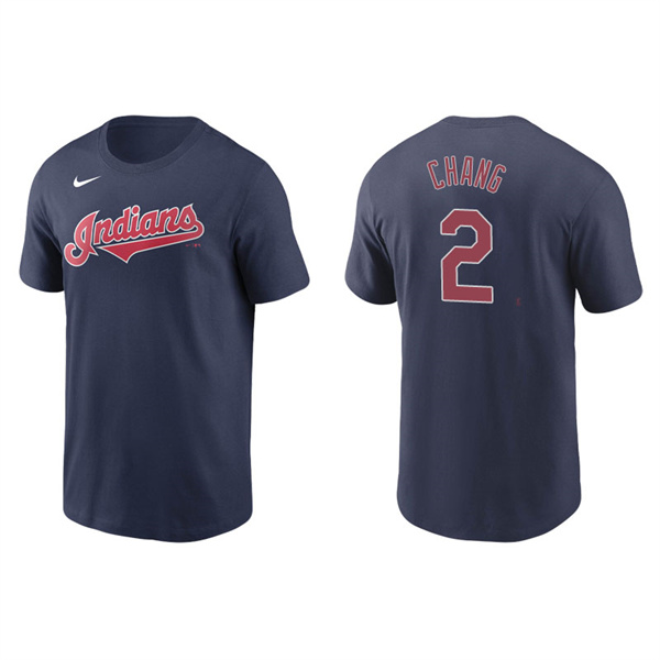 Men's Cleveland Indians Yu Chang Navy Name & Number Nike T-Shirt