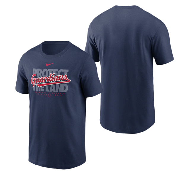 Men's Cleveland Guardians Nike Navy Protect This Land T-Shirt