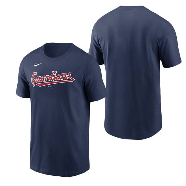 Men's Cleveland Guardians Nike Navy Wordmark T-Shirt