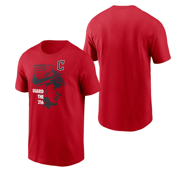 Men's Cleveland Guardians Nike Red Guard The 216 T-Shirt