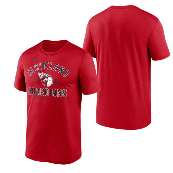 Men's Cleveland Guardians Nike Red Legend Established T-Shirt