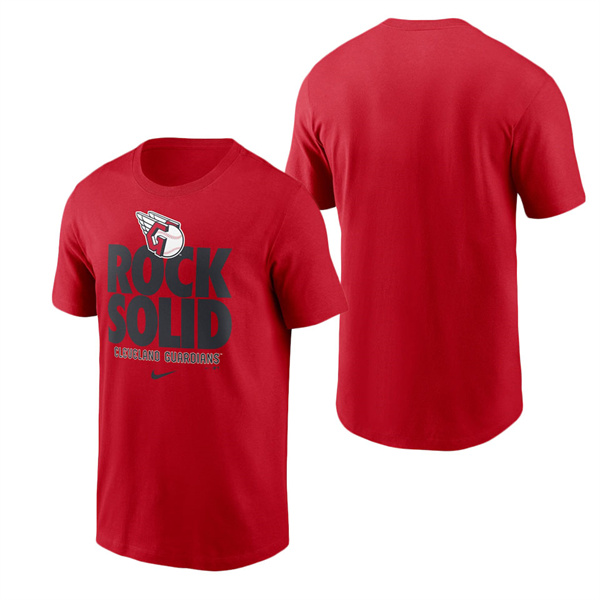 Men's Cleveland Guardians Nike Red Rock Solid T-Shirt