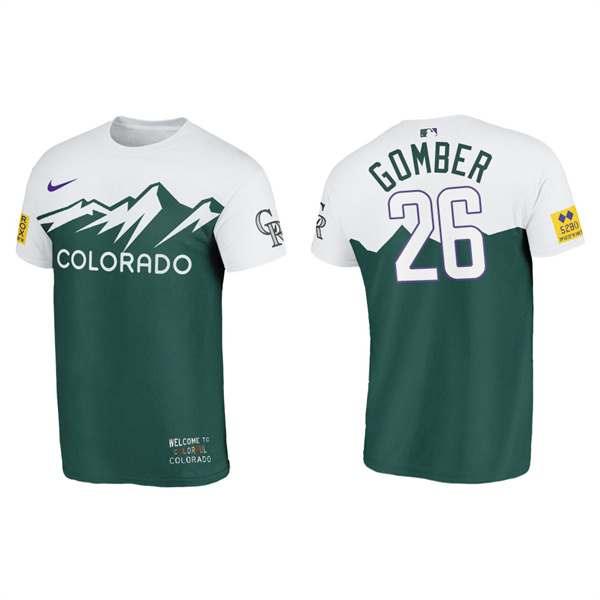 Austin Gomber Men's Colorado Rockies Green 2022 City Connect T-Shirt