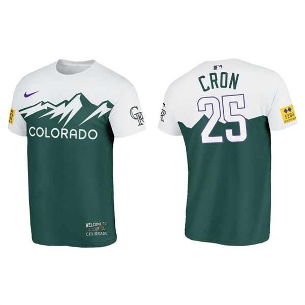 C.J. Cron Men's Colorado Rockies Green 2022 City Connect T-Shirt
