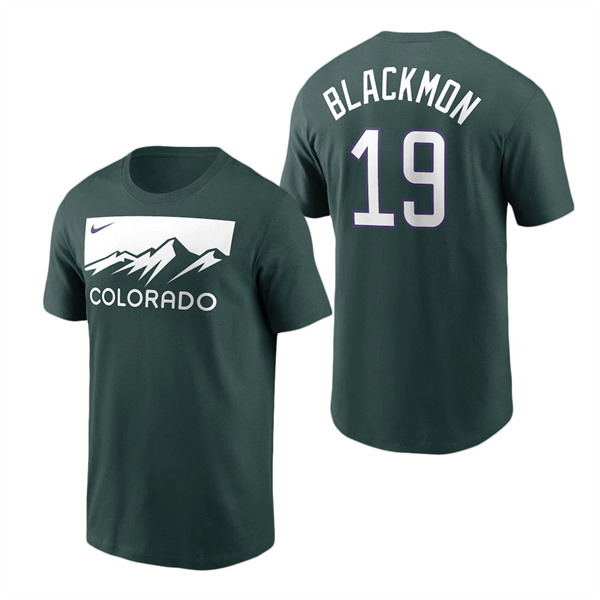 Men's Colorado Rockies Charlie Blackmon Green 2022 City Connect Name & Number T-Shirt