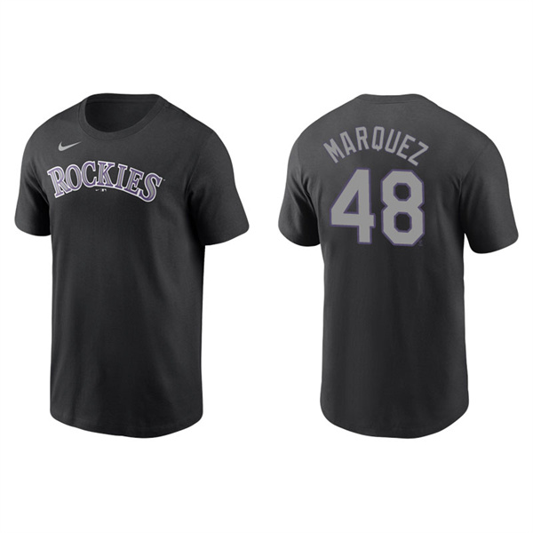 Men's Colorado Rockies German Marquez Black Name & Number Nike T-Shirt