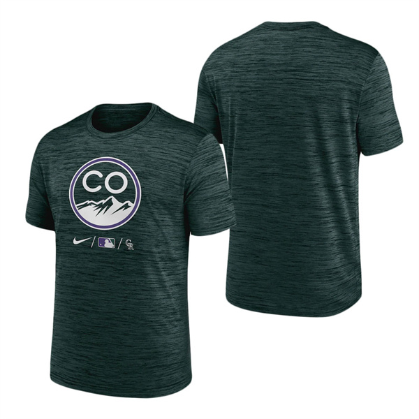Men's Colorado Rockies Green Authentic Collection 2022 City Connect Velocity Performance T-Shirt