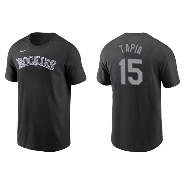 Men's Colorado Rockies Raimel Tapia Black Name & Number Nike T-Shirt