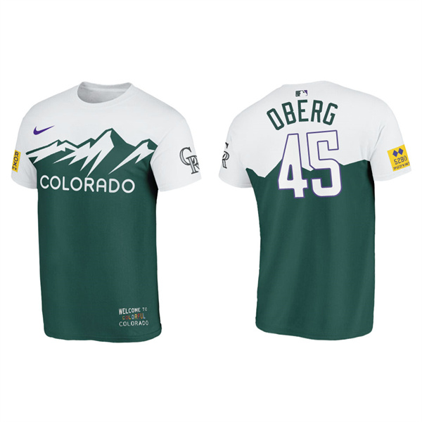 Scott Oberg Men's Colorado Rockies Green 2022 City Connect T-Shirt