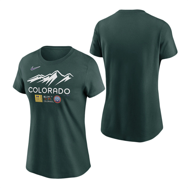Women's Colorado Rockies Green 2022 City Connect Wordmark T-Shirt