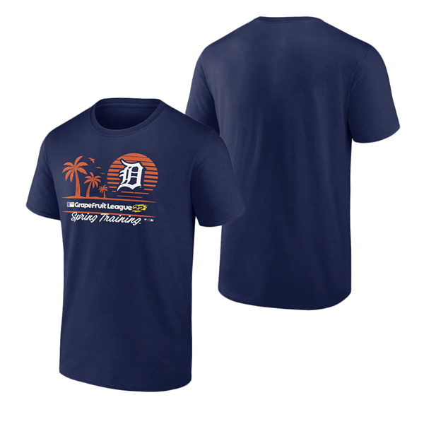 Men's Detroit Tigers Fanatics Branded Navy 2022 MLB Spring Training Grapefruit League Horizon Line T-Shirt