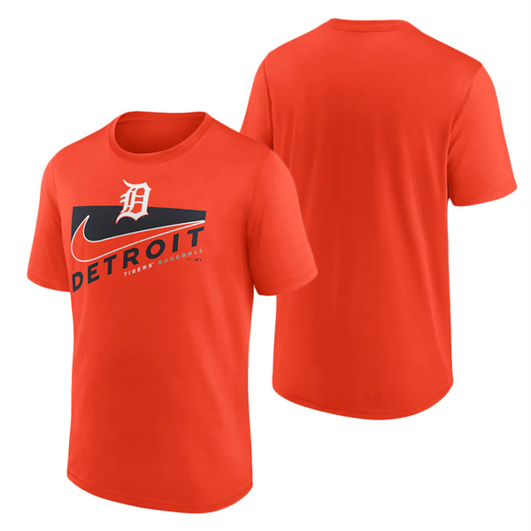 Men's Detroit Tigers Nike Orange Swoosh Town Performance T-Shirt
