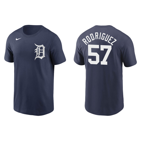 Men's Eduardo Rodriguez Detroit Tigers Navy Name & Number Nike T-Shirt