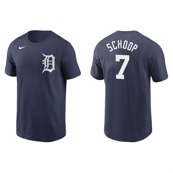 Men's Detroit Tigers Jonathan Schoop Navy Name & Number Nike T-Shirt