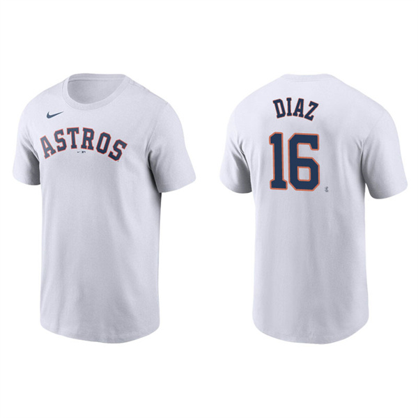 Men's Houston Astros Aledmys Diaz White Name & Number Nike T-Shirt