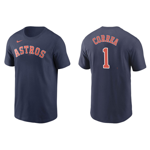 Men's Houston Astros Carlos Correa Navy Name & Number Nike T-Shirt