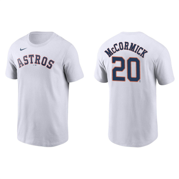 Men's Houston Astros Chas McCormick White Name & Number Nike T-Shirt