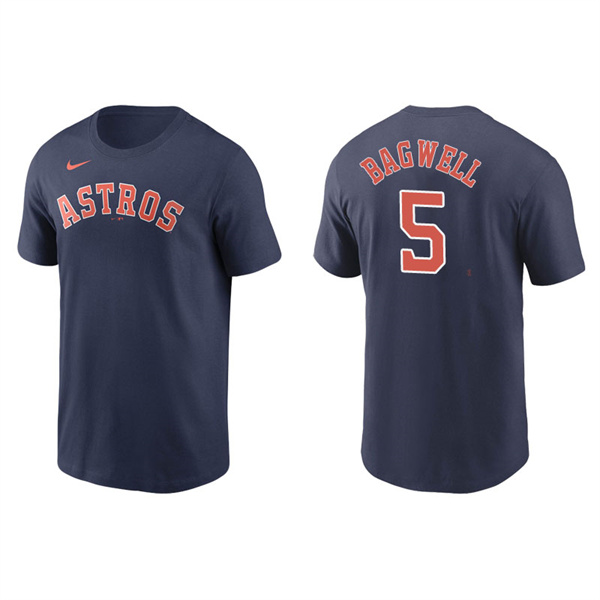 Men's Houston Astros Jeff Bagwell Navy Name & Number Nike T-Shirt