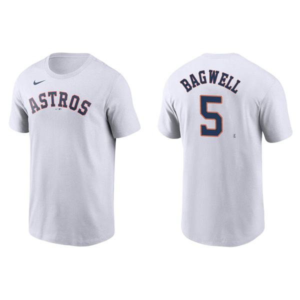 Men's Houston Astros Jeff Bagwell White Name & Number Nike T-Shirt