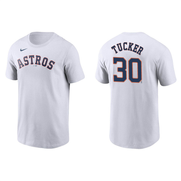 Men's Houston Astros Kyle Tucker White Name & Number Nike T-Shirt