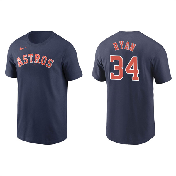 Men's Houston Astros Nolan Ryan Navy Name & Number Nike T-Shirt