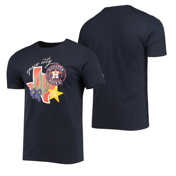 Men's Houston Astros New Era Navy City Cluster T-Shirt