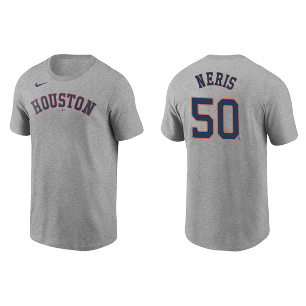 Men's Hector Neris Houston Astros Gray Name & Number Nike T-Shirt