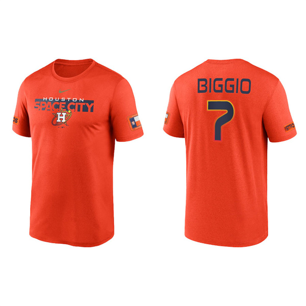 Men's Houston Astros Craig Biggio Orange 2022 City Connect Legend T-Shirt