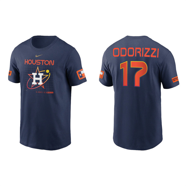 Men's Houston Astros Jake Odorizzi Navy 2022 City Connect Velocity T-Shirt