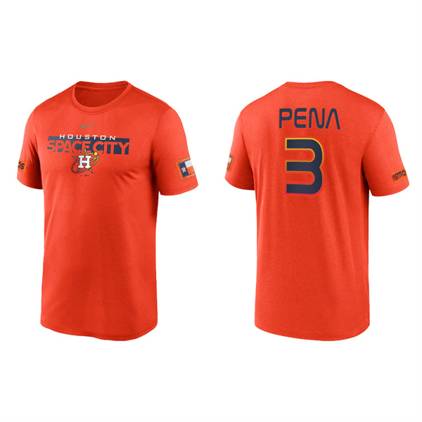 Men's Houston Astros Jeremy Pena Orange 2022 City Connect Legend T-Shirt