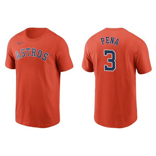 Men's Houston Astros Jeremy Pena Orange Name & Number Nike T-Shirt