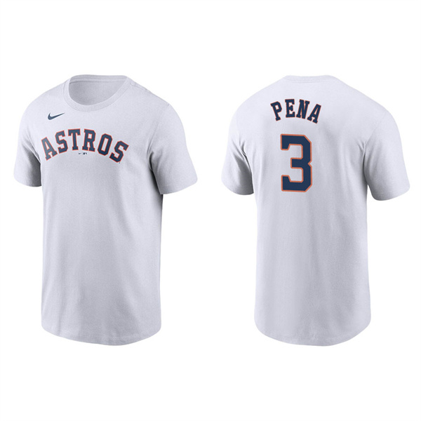 Men's Houston Astros Jeremy Pena White Name & Number Nike T-Shirt