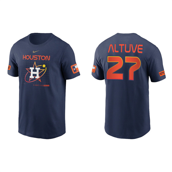 Men's Houston Astros Jose Altuve Navy 2022 City Connect Velocity T-Shirt