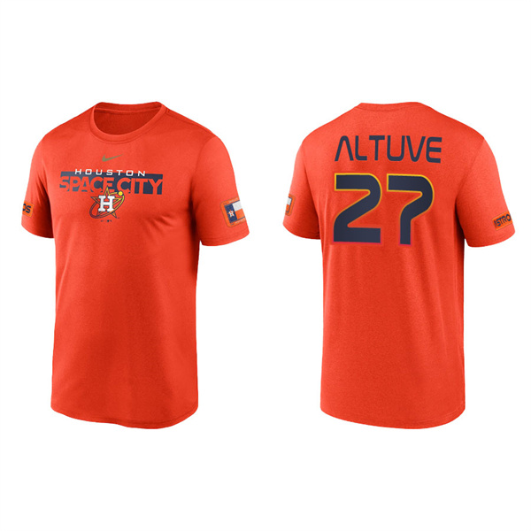 Men's Houston Astros Jose Altuve Orange 2022 City Connect Legend T-Shirt