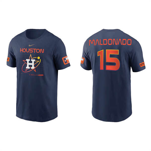 Men's Houston Astros Martin Maldonado Navy 2022 City Connect Velocity T-Shirt