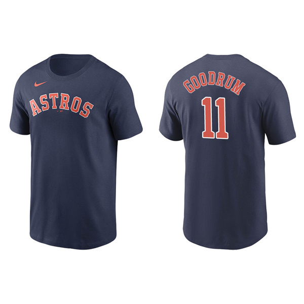 Men's Houston Astros Niko Goodrum Navy Name & Number Nike T-Shirt