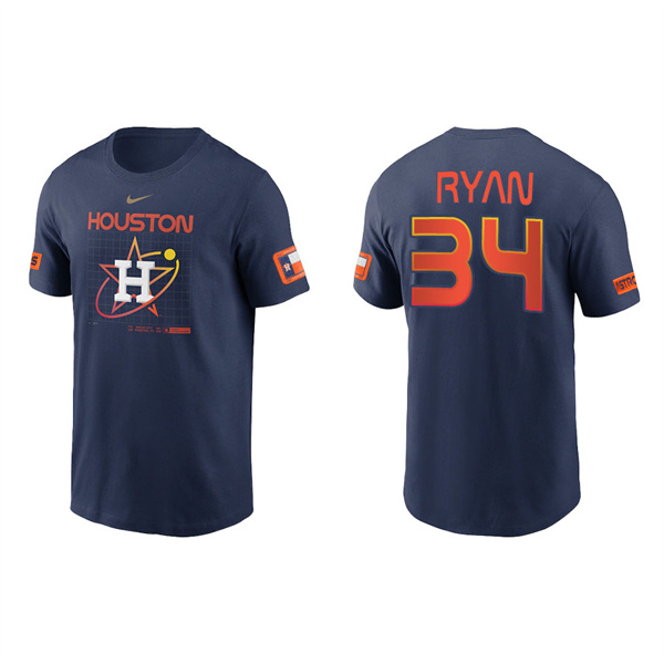 Men's Houston Astros Nolan Ryan Navy 2022 City Connect Velocity T-Shirt