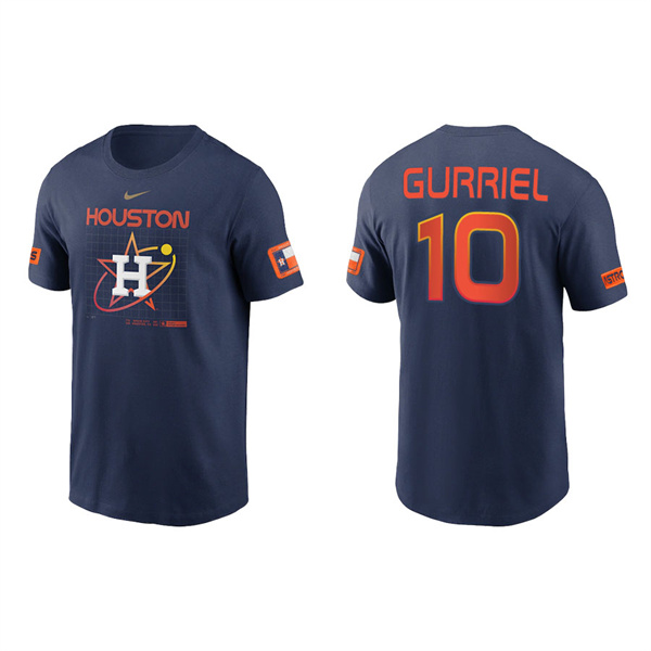 Men's Houston Astros Yuli Gurriel Navy 2022 City Connect Velocity T-Shirt