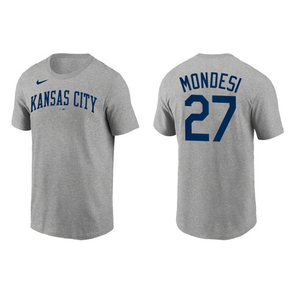 Adalberto Mondesi Men's Kansas City Royals Nike Gray Team Wordmark T-Shirt