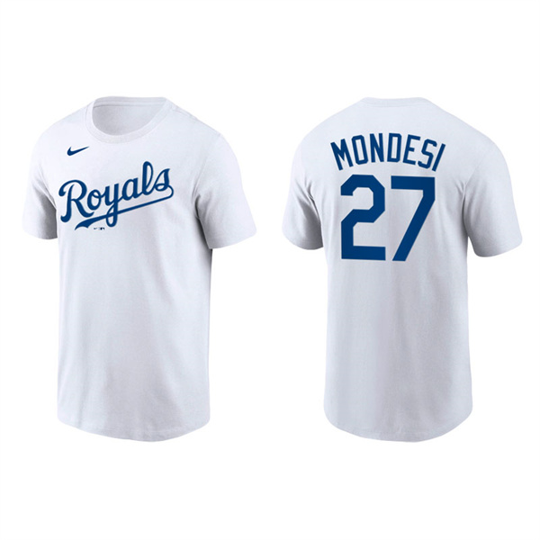 Adalberto Mondesi Men's Kansas City Royals Nike White Team Wordmark T-Shirt