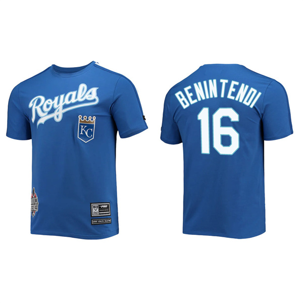 Andrew Benintendi Kansas City Royals Pro Standard Royal Taping T-Shirt