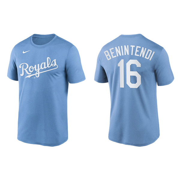 Andrew Benintendi Men's Kansas City Royals Nike Powder Blue Wordmark Legend T-Shirt