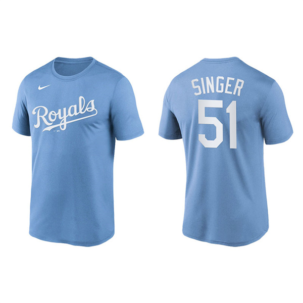Brady Singer Men's Kansas City Royals Nike Powder Blue Wordmark Legend T-Shirt