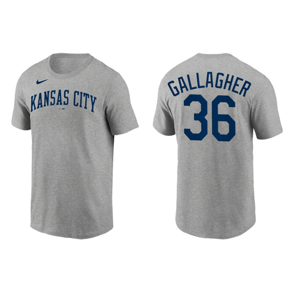 Cam Gallagher Men's Kansas City Royals Nike Gray Team Wordmark T-Shirt