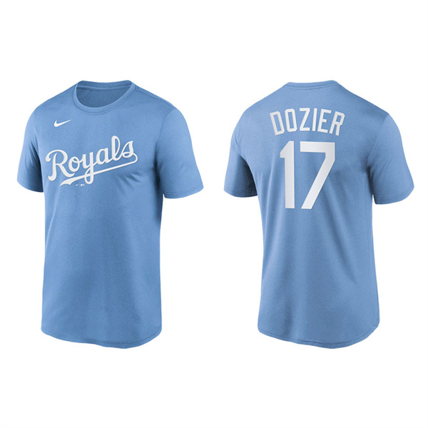 Hunter Dozier Men's Kansas City Royals Nike Powder Blue Wordmark Legend T-Shirt