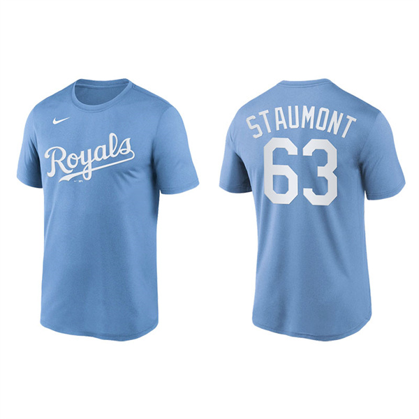Josh Staumont Men's Kansas City Royals Nike Powder Blue Wordmark Legend T-Shirt