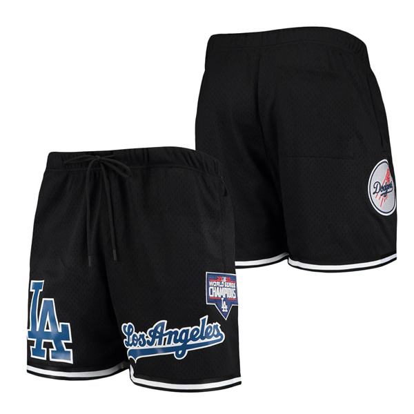 Men's Los Angeles Dodgers Pro Standard Black Logo Mesh Shorts