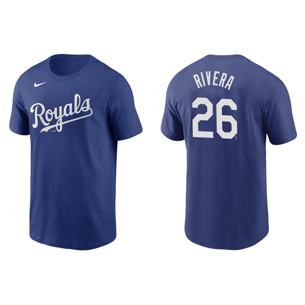 Men's Emmanuel Rivera Kansas City Royals Royal Name & Number Nike T-Shirt