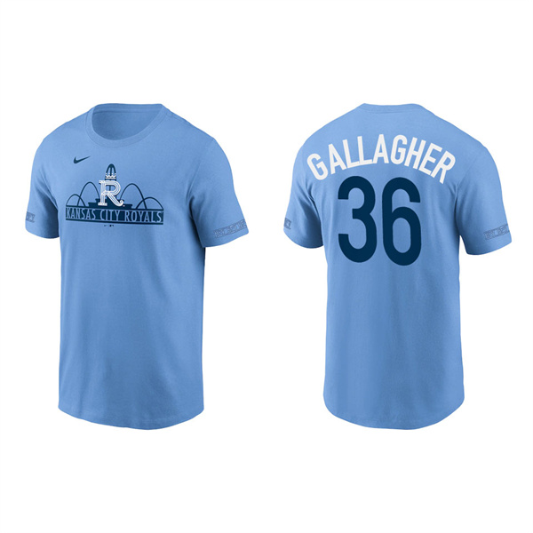 Men's Kansas City Royals Cam Gallagher Light Blue 2022 City Connect T-Shirt