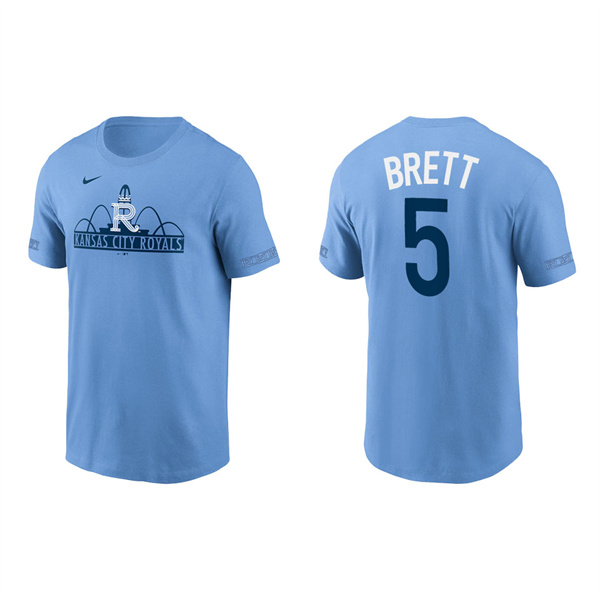Men's Kansas City Royals George Brett Light Blue 2022 City Connect T-Shirt
